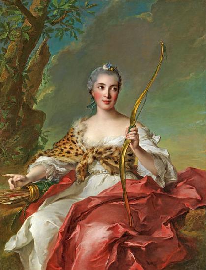 Jean Marc Nattier Madame de Maison Rouge as Diana oil painting image